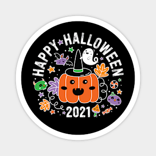 Cute Kawaii Halloween 2021 Pumpkin Mushroom Ghost Bats Magnet